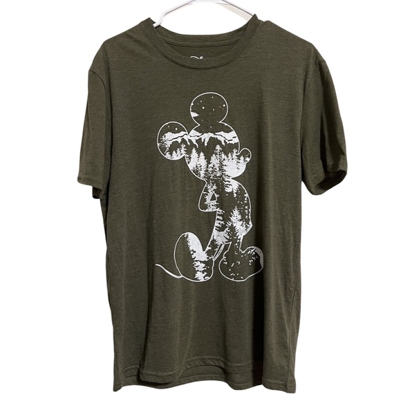 Disney Other - Disney Men's Olive Green Micky Mountain Trees Adventure T-Shirt